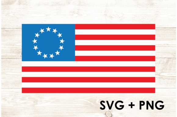 13 Stars USA Flag Graphics for Crafts