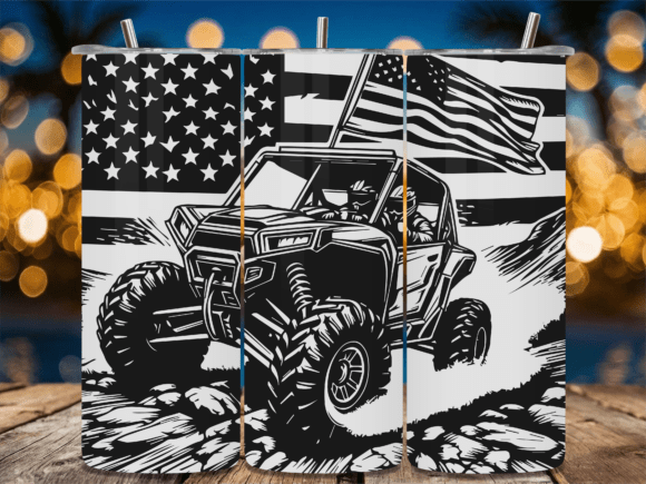 American Flag off Road Graphics for Crafts