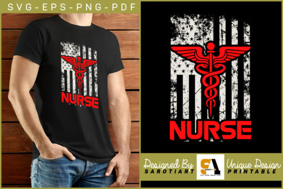 American Nurse Flag Vector Design Shirt: Graphics & Crafts Asset Review