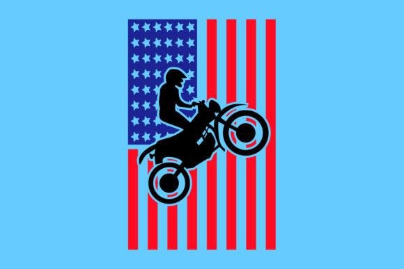 Dirt Bike Distressed Flag SVG: Graphics for Crafts That Ride Hard