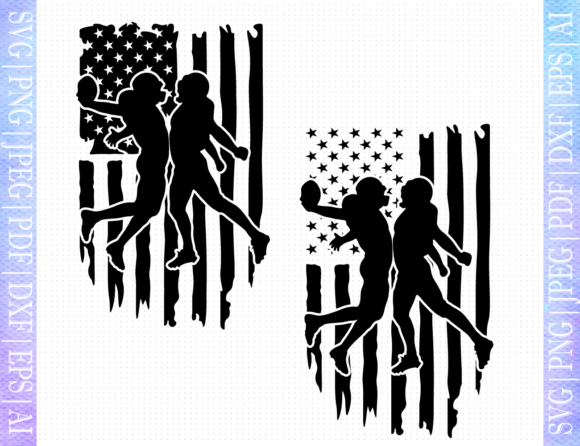 Distressed Football Flag SVG: Graphics for Crafts & Editorial Impact