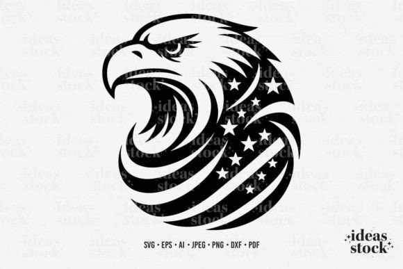 Eagle USA Flag Graphics for Crafts and Branding