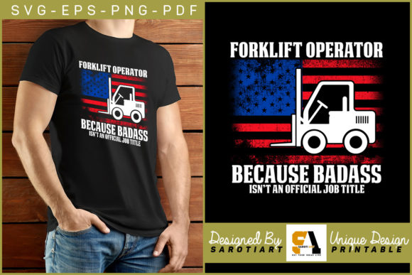 Forklift Operator Design USA Grunge Flag: Graphics for Crafts & Editorial Impact