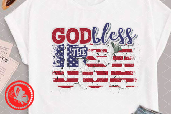 God Bless the USA Flag Sublimation Png Graphics for Crafts