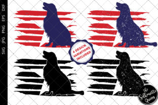 Golden Retriever Dog Flag Graphics for Crafts