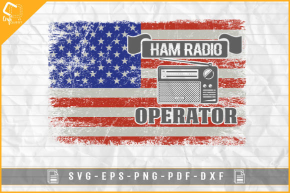 Ham Radio Operator USA Flag Sublimation