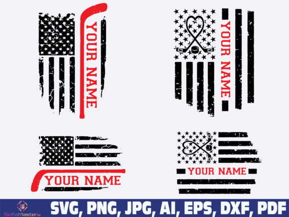 Hockey Name Hockey Flag