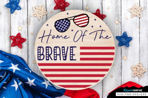 Home of the Brave SVG Design for Graphics and Crafts