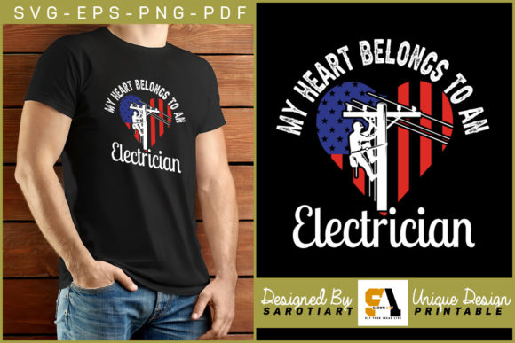 Lineman Design with USA Flag Shirt Graphics