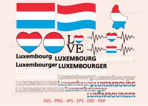 Luxembourg Flag SVG Bundle: Graphics for Crafts & Content