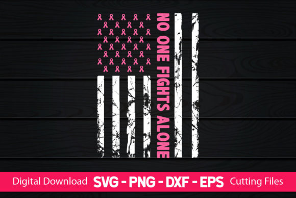 No One Fights Alone American Flag: Graphics for Crafts & Local Branding