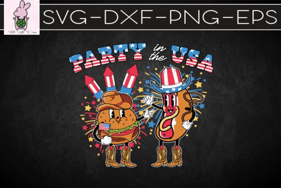 Party in the USA American Flag Graphics for Crafts