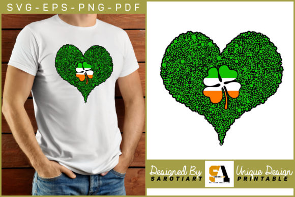 Patrick’s Day Vector Love Irish Flag Graphics