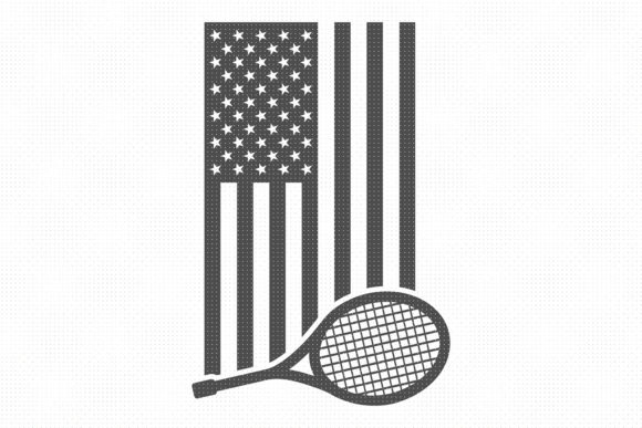 Tennis Racket with American Flag SVG: Graphics & Crafts Asset Review