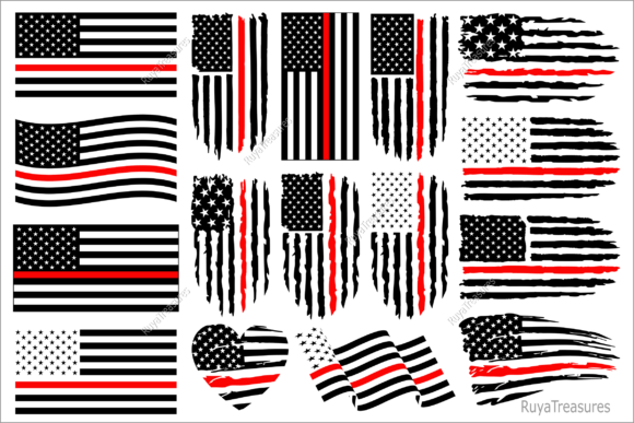 Thin Red Line Firefighter Flag Bundle: A Graphic Designer’s Take