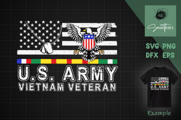 Us Army Vietnam Veteran Usa Flag Graphics for Crafts