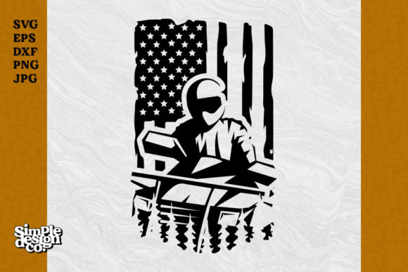 USA Flag Atv Graphics for Crafts