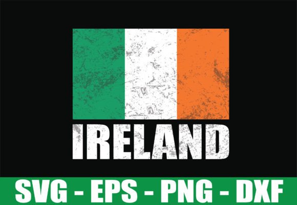 Vintage Ireland Irish Flag Pride Graphics